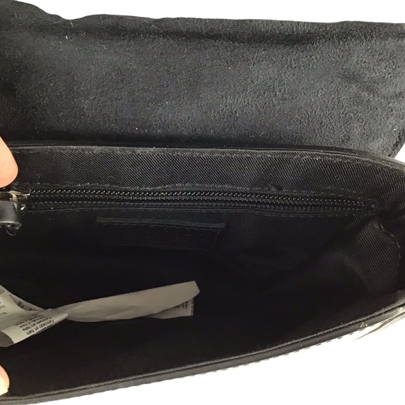 NWOT Italian Black Leather Bag - Picture 12 of 16